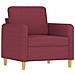 Poltrona con Poggiapiedi Rosso Vino 60 cm in Tessuto - Foto miniatura 4