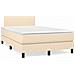 Letto a Molle con Materasso e LED Crema 120x190 cm in Tessuto - Foto miniatura 2
