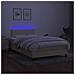 Letto a Molle con Materasso e LED Crema 120x190 cm in Tessuto - Foto miniatura 4