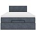 Pouf Letto con Materasso Grigio Scuro 120x190 cm Velluto - Foto miniatura 7