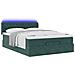 Struttura Letto Pouf con Materasso 140x200 cm in Velluto - Foto miniatura 6