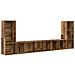 Set mobile TV 4 pz Legno vecchio Legno ingegnerizzato - Foto miniatura 1
