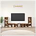 Set mobile TV 4 pz Legno vecchio Legno ingegnerizzato - Foto miniatura 2