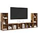 Set mobile TV 4 pz Legno vecchio Legno ingegnerizzato - Foto miniatura 3