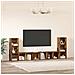 Set mobile TV 4 pz Legno vecchio Legno ingegnerizzato - Foto miniatura 4