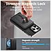 Portacarte Magnetico In Pelle Pu Compatibile Con Magsafe - Portafoglio Sottile Con Cinturino Da Dito Black - Foto miniatura 2