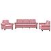 Set di Divani 3 pz con Cuscini rosa in Velluto - Foto miniatura 1