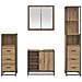 Set di mobili per il bagno con porta 4 pcs Rovere artigianale - Foto miniatura 9