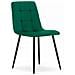 Sedia PYRA in velluto verde scuro, design moderno x4 - Foto miniatura 2