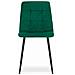 Sedia PYRA in velluto verde scuro, design moderno x4 - Foto miniatura 3