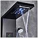 Pannello doccia, Blackswan, tipo M9001, modello nero con LED, display digitale, bocca e funzioni SPA, dimensioni 114 cm - Foto miniatura 4
