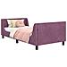 Struttura letto bambini con testata Viola 90 x 200 cm Velluto - Foto miniatura 1