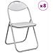 Sedia pieghevole 8 pcs Bianco e Grigio 48 x 43,5 x 81 cm - Foto miniatura 3