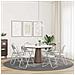 Sedia pieghevole 8 pcs Bianco e Grigio 48 x 43,5 x 81 cm - Foto miniatura 4