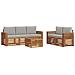 Set divani con cuscino 6 pcs Grigio Naturale e Chiaro - Foto miniatura 1