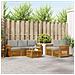 Set divani con cuscino 6 pcs Grigio Naturale e Chiaro - Foto miniatura 2