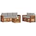 Set divani con cuscino 6 pcs Grigio Naturale e Chiaro - Foto miniatura 3