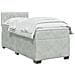 Letto con Box Spring, Materasso e LED Grigio Chiaro Singolo - Foto miniatura 3