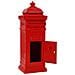 Cassetta Della Posta In Alluminio Inossidabile Vintage Rossa - Foto miniatura 4