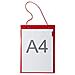 10x Auftragstasche Din A4 Con Klarsichttasche - Rosso - Foto miniatura 1