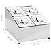 Supporto Gastronorm Con 4 Contenitori Gn 1/6 In Acciaio Inox - Foto miniatura 2