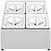 Supporto Gastronorm Con 4 Contenitori Gn 1/6 In Acciaio Inox - Foto miniatura 4