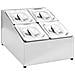 Supporto Gastronorm Con 4 Contenitori Gn 1/6 In Acciaio Inox - Foto miniatura 1