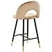 Set Di 2 Sgabelli Da Bar In Velluto Beige Falton - Foto miniatura 8