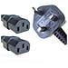 2.5m UK M / 2 x IEC C13 F, C13 coupler, BS 1363, Maschio / femmina, 365g - Foto miniatura 1