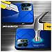 Custodia Compatibile Con Apple Iphone 12 / Iphone 12 Pro In Blu - Nero - Coperchio Protettivo Bicolore In Vetro Temperato E Silicone Tpu - Foto miniatura 3