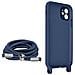 Cover Semirigida Per Iphone 11 Cordino Nylon Intrecciato 80 Cm Blu - Foto miniatura 4