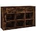 Credenza Rovere Fumo 100x30x59,5 Cm In Legno Multistrato - Foto miniatura 2
