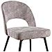 Alexi Sedia Da Pranzo Imbottita In Velluto Grigio Chiaro - Foto miniatura 4