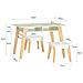 Tavolo Con 2 Sgabelli Per Bambini 80x48x50cm Kmb92-gr - Foto miniatura 5