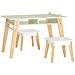 Tavolo Con 2 Sgabelli Per Bambini 80x48x50cm Kmb92-gr - Foto miniatura 1