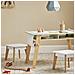 Tavolo Con 2 Sgabelli Per Bambini 80x48x50cm Kmb92-gr - Foto miniatura 7