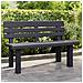 Panchina Da Giardino Antracite 110x52x71 Cm In Polipropilene - Foto miniatura 1