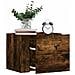 Comodini A Muro 2 Pz Rovere Fumo 45x30x35 Cm - Foto miniatura 1