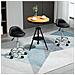 Set 2 Sgabelli Girevoli Con Ruote, Altezza Regolabile E Rivestimento Similpelle Pu, 38x38x57-72cm - Foto miniatura 2
