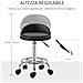 Set 2 Sgabelli Girevoli Con Ruote, Altezza Regolabile E Rivestimento Similpelle Pu, 38x38x57-72cm - Foto miniatura 6