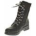 Black Casual Closed Ladies Mid Height Boots Stivaletti Pelle Sintetica Scarpe Donna Nero Eu 39, X2642-00 - Foto miniatura 3