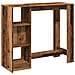 Tavolo Bar Con Ripiano Legno Antico 124x46x103,5 Cm Multistrato - Foto miniatura 2