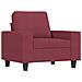 Poltrona con Poggiapiedi Rosso Vino 60 cm in Tessuto - Foto miniatura 3
