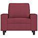Poltrona con Poggiapiedi Rosso Vino 60 cm in Tessuto - Foto miniatura 4