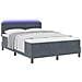 letto a molle vitaXL con materasso e LED grigio scuro 140x190 cm velluto - Foto miniatura 1