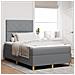 Letto con Rete e Materasso Grigio Chiaro Piccolo Matrimoniale in Tessuto - Foto miniatura 2