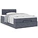 Pouf Letto con Materasso Grigio Scuro 120x190 cm Velluto - Foto miniatura 4