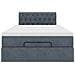 Pouf Letto con Materasso Grigio Scuro 120x190 cm Velluto - Foto miniatura 7