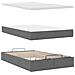 Pouf Letto con Materasso Grigio Scuro 120x190 cm Velluto - Foto miniatura 8