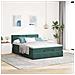 Struttura Letto Pouf con Materasso 140x200 cm in Velluto - Foto miniatura 3